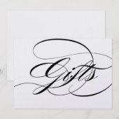 Invitation Panneau de réception de mariage cadeau écriture ma (Devant / Derrière)