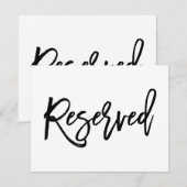 Invitation Panneau de réservation de mariage chic à lettres m (Devant / Derrière)