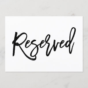 Invitation Panneau de réservation de mariage chic écrit à la