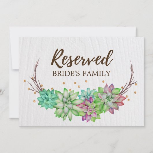 Invitation Panneau de réservation de mariage floral rustique (Devant)