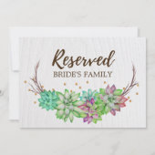 Invitation Panneau de réservation de mariage floral rustique (Dos)