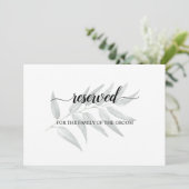 Invitation Panneau de réservation de sièges de mariage aux fe (Debout devant)