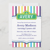 Invitation panneau de rue couleurs primaires pluie parti mode (Dos)