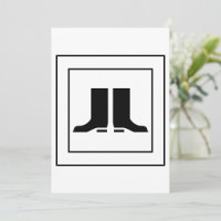 Panneau de sécurité Bottes en caoutchouc Noir Blan