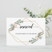 Invitation Panneau de siège réservé Mariage Boho vert (Debout devant)
