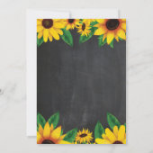 Invitation Panneau de signalisation Baby shower Sunflowers In (Dos)