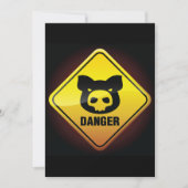 Invitation Panneau de signalisation de la grippe de porc en d (Devant)