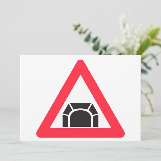 Invitation Panneau de signalisation de tunnel Symbole de la c