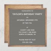 Invitation Panneau de signalisation gris pour toutes occasion (Devant / Derrière)