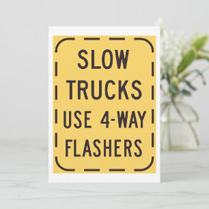 Invitation Panneau de signalisation pour camions lents