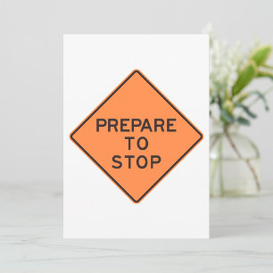 Invitation Panneau de signalisation pour se préparer à s'arrê