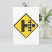 Invitation Panneau de signalisation routière d'annonce de pas (Debout devant)