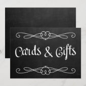 Invitation Panneau de signalisation Style "Cartes et cadeaux" (Devant / Derrière)