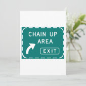 Invitation Panneau de sortie de zone de chaînage (Debout devant)