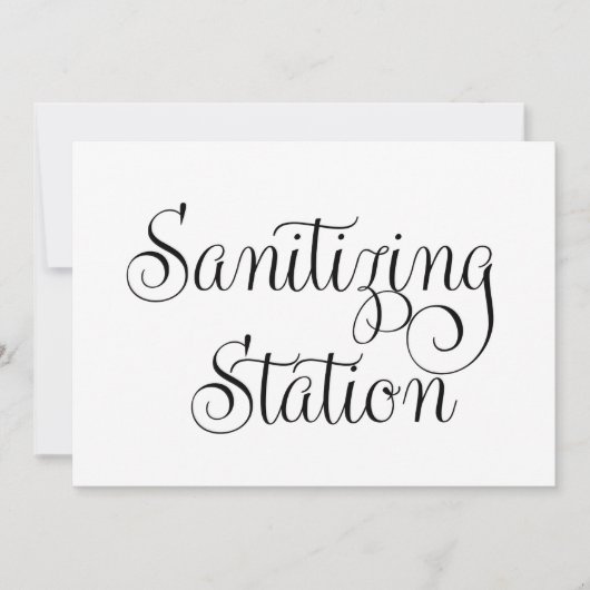Invitation panneau de station de désinfection de mariage (Devant)