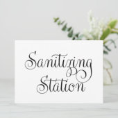 Invitation panneau de station de désinfection de mariage (Debout devant)