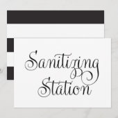 Invitation panneau de station de désinfection de mariage (Devant / Derrière)