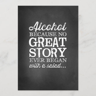 Invitation Panneau de table 5x7 Ardoise Alcool Parce que