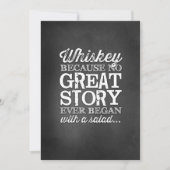 Invitation Panneau de table 5x7 Chalkboard Whiskey Parce que (Devant)