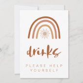 Invitation Panneau de table Boho Terracotta Arc-en-ciel TINLE (Devant)