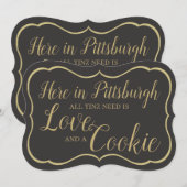 Invitation Panneau de table de biscuits de Pittsburgh tout ce (Devant / Derrière)
