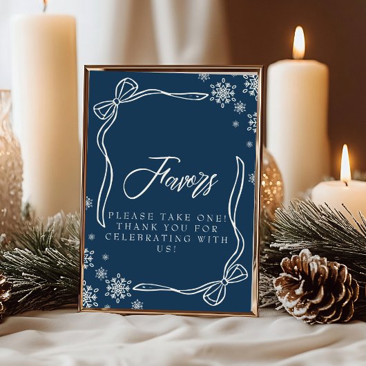 Invitation Panneau de table de faveur de Coquette d'hiver