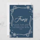 Invitation Panneau de table de faveur de Coquette d'hiver (Devant)
