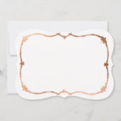 Invitation Panneau de table de gâteau Mariage à effet or Rose (Dos)