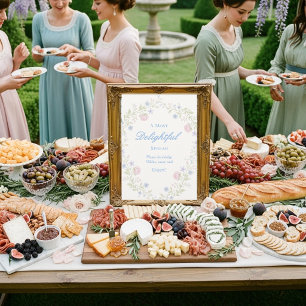 Invitation Panneau de table de pâturage de nourriture florale