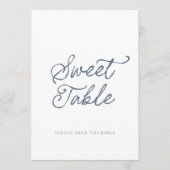 Invitation Panneau de Table Sucrée de Mariage (Devant)