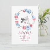 Invitation Panneau de tableau Cadeaux de Baby shower rose vif (Debout devant)