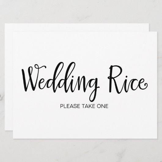 Invitation Panneau d'envoi du riz mariage (Devant / Derrière)