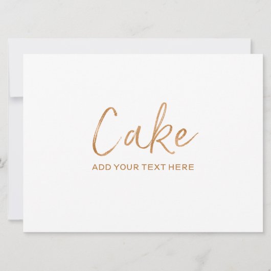 Invitation Panneau des saveurs de gâteau de mariage | Rose do (Devant)