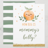 Invitation Panneau Devine la Taille du Ventre de Maman Little (Devant / Derrière)
