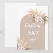 Invitation Panneau d'herbe de la Pampa bohème (Devant / Derrière)