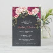 Invitation Panneau d'invitation à la douche à fleurs (Debout devant)