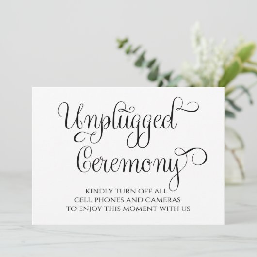 Invitation Panneau d'invitation de cérémonie sans appareil él (Debout devant)