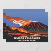 Invitation Panneau du Mariage du parc national des volcans d' (Devant / Derrière)