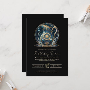 Invitation Panneau étoile du porteur d'eau cosmique Gold Noir