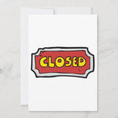 Invitation Panneau Fermé Jaune Et Rouge (Devant)