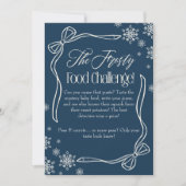 Invitation Panneau Frosty Bow Blue Baby Food Challenge Jeu (Devant)