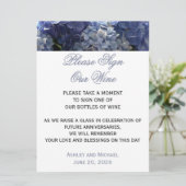 Invitation Panneau Hydrangea Signez Notre Vin (Debout devant)