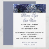 Invitation Panneau Hydrangea Signez Notre Vin (Devant / Derrière)