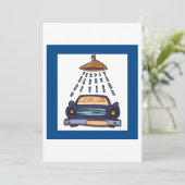 Invitation Panneau Lavage de voiture (Debout devant)