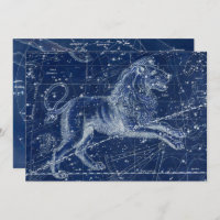 Panneau Leo Zodiac Illustration Vintage