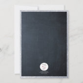 Invitation Panneau lumineux Turquoise Bat mitzvah de bordure (Dos)