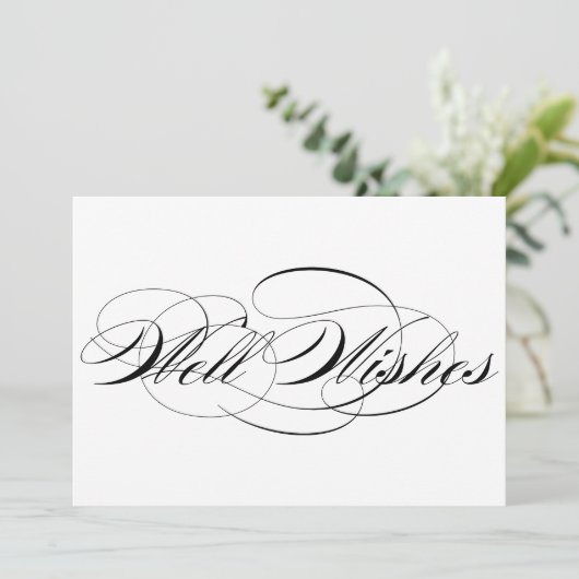 Invitation Panneau Mariage Black Elegant Script Well Wives (Debout devant)