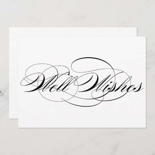 Invitation Panneau Mariage Black Elegant Script Well Wives (Devant / Derrière)