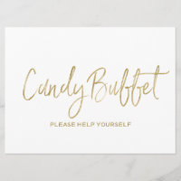 Panneau Mariage "Candy buffet" | Or élégant