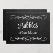 Invitation Panneau Mariage du tableau de bord "Bulles" (Devant / Derrière)